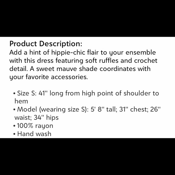 Hailey and Co. — size small— mauve with crochet/eyelet detail. - Picture 3 of 3